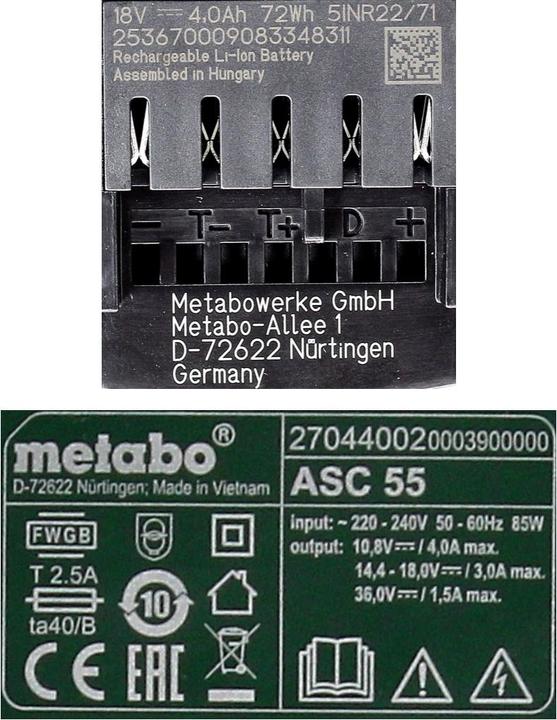 Produktbild Metabo Basis-Set (18 V)