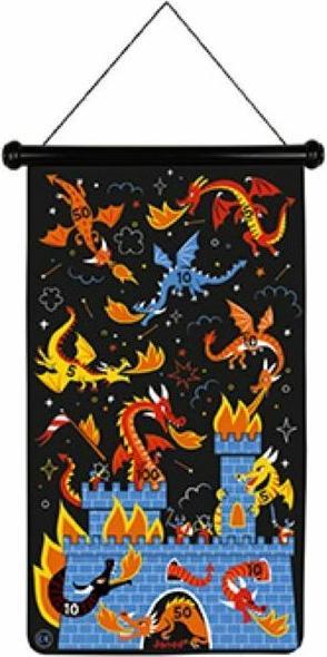 Actual product image Janod J02084 Magnetic dart game on the topic of dragons and knights front/back Skill game