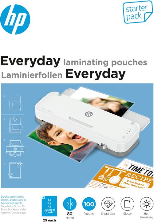 Produktbild HP Everyday StarterSet (Visitenkarte, A6, A4, A5, 100 Stück, 80 µm)