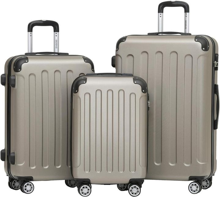 Produktbild Beibye 3tlg. Reisekoffer, Champagner (110 l, M (50 - 90l), L (90 - 115l), XL (ab 115l))