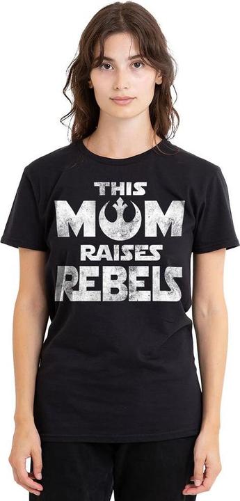Actual product image Star Wars Unisex Adult Mom Raises Rebels Mothers Day T-Shirt (L)