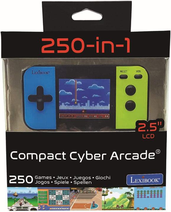 Actual product image Lexibook JL2377 Compact Cyber Arcade Portable Game Console, 250 Gaming, LCD, Battery Powered, Vid