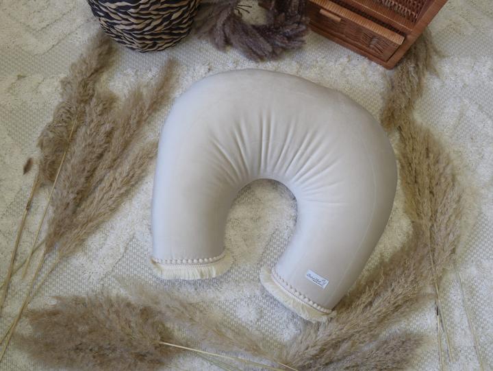 Immagine prodotto Baby-Nest Cuscino per allattamento in velluto boho beige (55 cm)
