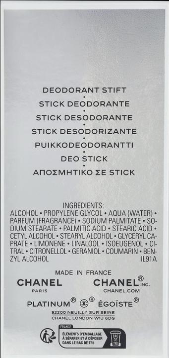 Immagine prodotto Chanel Platino Égoïste (Stick, 75 ml)