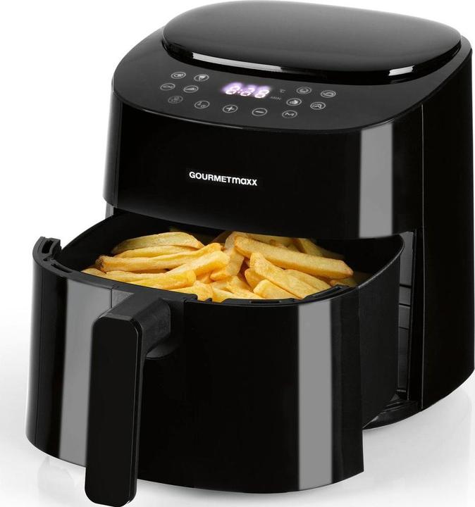 Actual product image Gourmetmaxx Hot air fryer digital black, detail colour: black