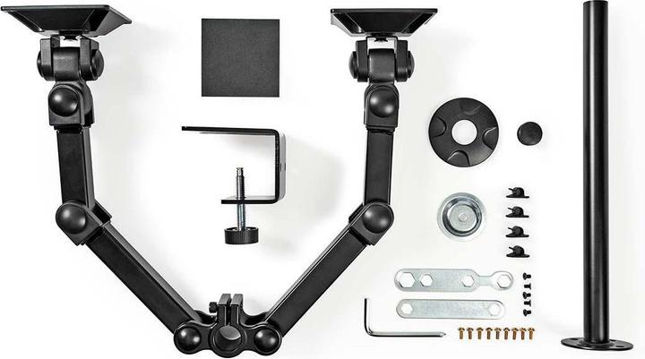 Immagine prodotto Nedis Supporto per doppio monitor - supporto da tavolo per due monitor da 14 a 24 pollici (Tavolo, 24.02")