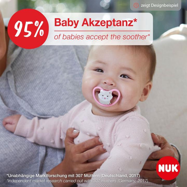 Produktbild NUK Schnuller Schnuller 2er Pack Space - Silikon 0-6 M - Fuchs / (2 x, ab Geburt)