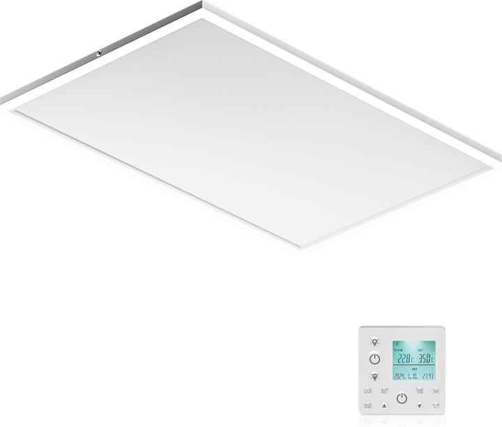 Actual product image Wiltec Infrared ceiling heater 660W 108x63x3.5cm Infrared heating LED heater (660 W)