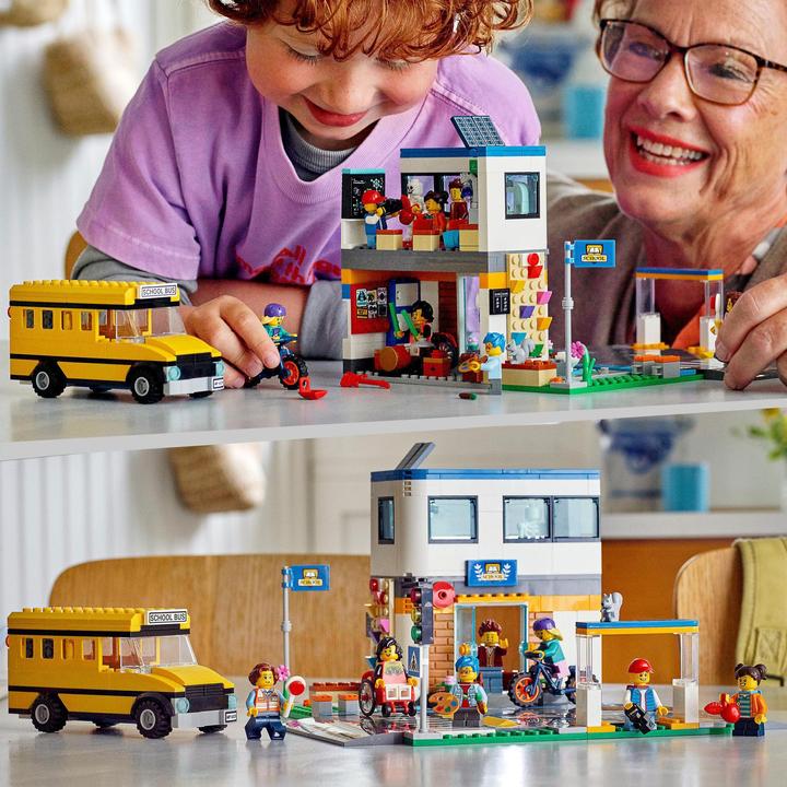 Image du produit LEGO École avec bus scolaire (60329, LEGO City)