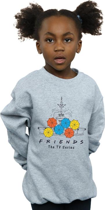 Actual product image Friends Girls Fountain And Umbrellas Sweatshirt (140, 146)