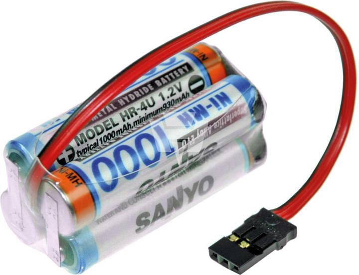 Sanyo receiver battery 1000 mah 4.8 volt uni aaa (4.80 V, 1000 mAh)