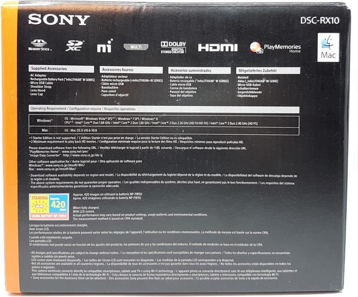 Actual product image Sony Dsc Rx10 (24 - 200 mm, 20.20 Mpx, 1")