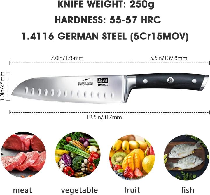 Image du produit Shan Zu Couteau Santoku (18 cm)