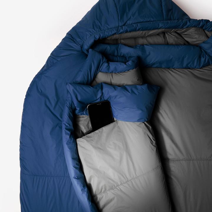 Produktbild Simond Mumienschlafsack koppelbar kompakt Trekking - MT500 15 °C Kunstfaser (44 cm)
