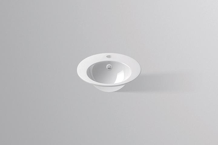 Alape Einbaubecken EB.K400H, rund Ø 40,0cm, 2003200000, weiss (480 mm, 400 mm)