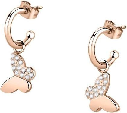 Morellato Bronze earrings circles with pendants in the shape of butterflies 2in1 Passioni SAUN09