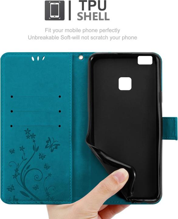Produktbild Cadorabo Flower Book Cover (Huawei P9 Lite)