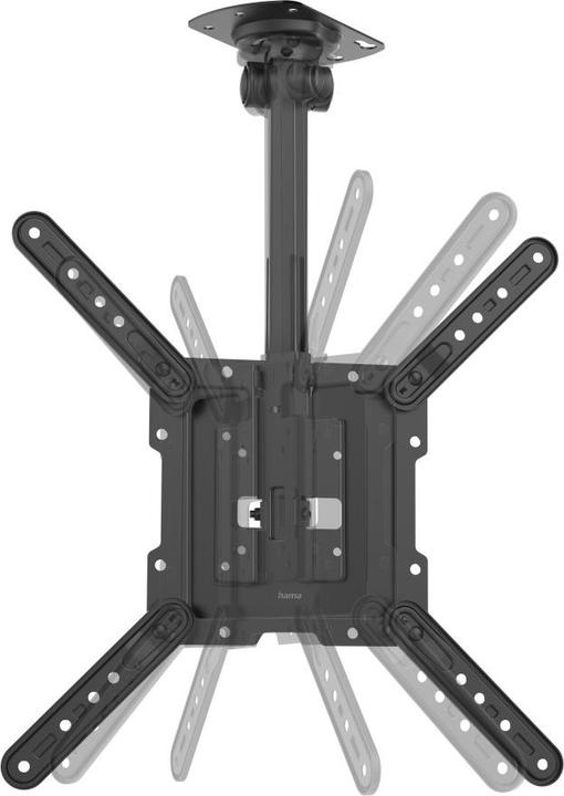 Hama Support TV pour plafond orientable, réglable en hauteur, 400x400, 165 cm (65"), SW (Plafond, 65", 40 kg)