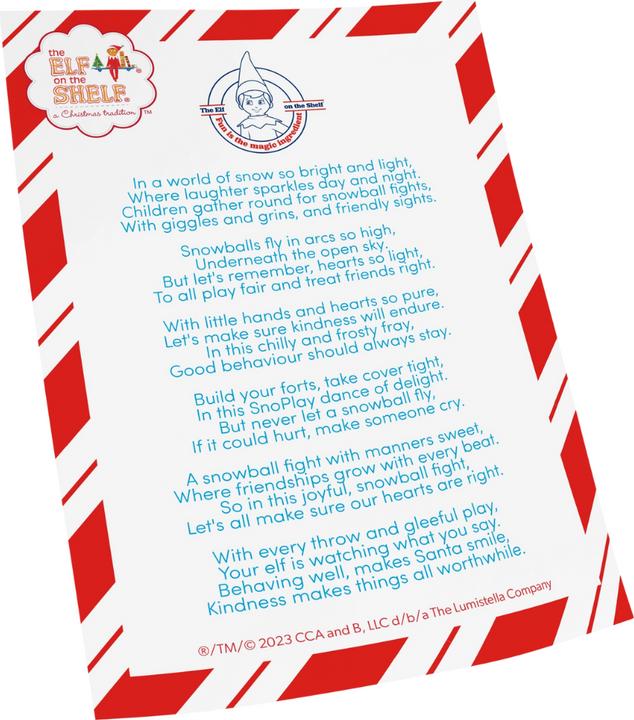 Etichetta energetica Zimpli Kids Elf On The Shelf Snow Play, idea Elfo scout e giocattolo sensoriale 2 in 1