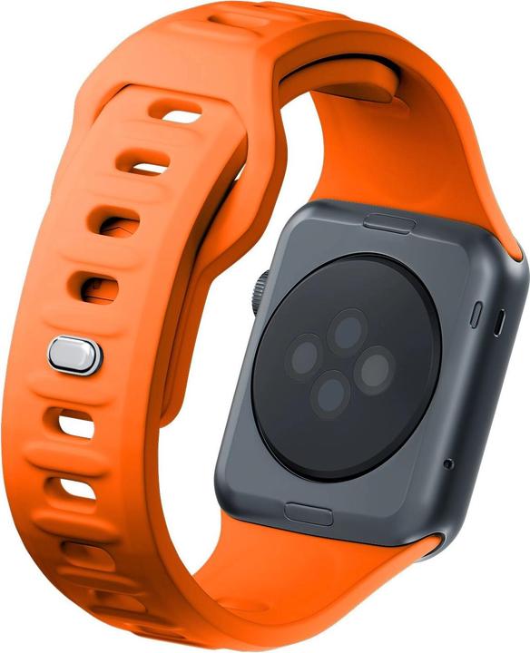 Actual product image 3MK Silicone Watch Strap pomarańczowy/ orange dla Apple Watch 38/40/41mm (Silicone, Stainless steel, 3, 4, 9, Extremist)