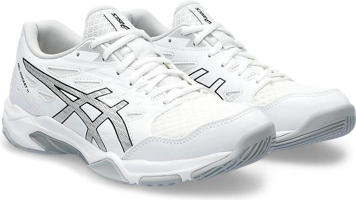 Actual product image ASICS Performance Ladies Volleyball Shoes Gel-Rocket 11 White and Grey 1072A093 101 (40) (40)