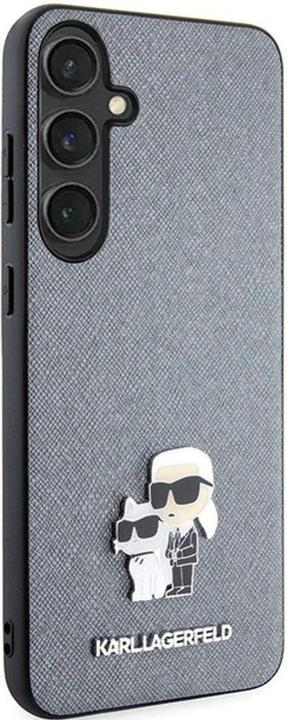 Image du produit Karl Lagerfeld KLHCMPSAKCMPG + S926 hardcase szary/grey Saffiano Karl & Choupette Metal Pin (Samsung Galaxy S24+)