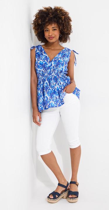 Produktbild Joe Browns Printed V-Neck Tie Shoulder Top (12)