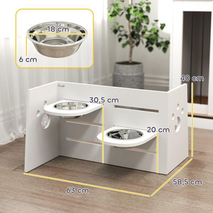 Immagine prodotto Swisshandel24 Hundenapf erhöht, Höhenverstellbar Futternapf für Hunde mit Separatem Design (1 l)