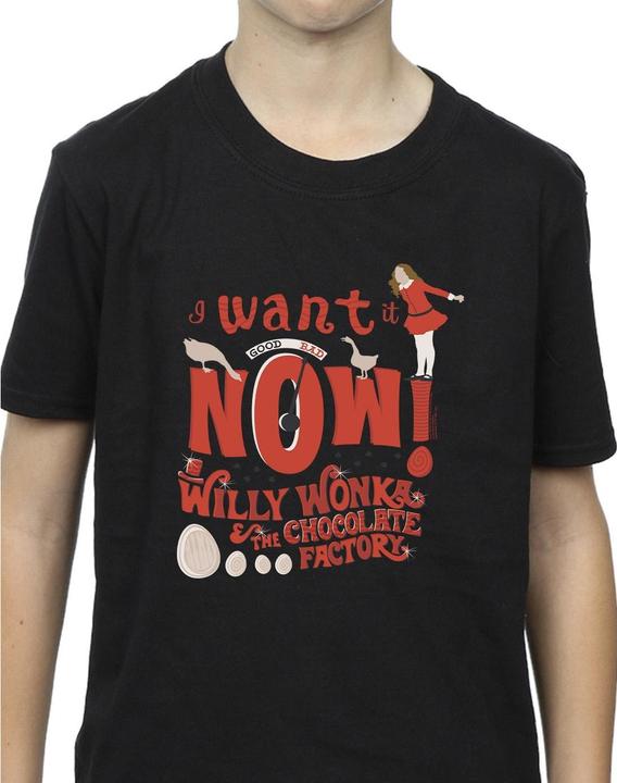 Immagine prodotto Willy Wonka & the Chocolate Factory Verruca Salt I Want It Now Maglietta Ragazzi (128)