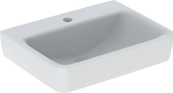 Immagine prodotto Geberit Renova Plan, lavamano, 50x38 cm, 1 foro per rubinetto, senza sfioratore, 501629 (380 mm, 500 mm)