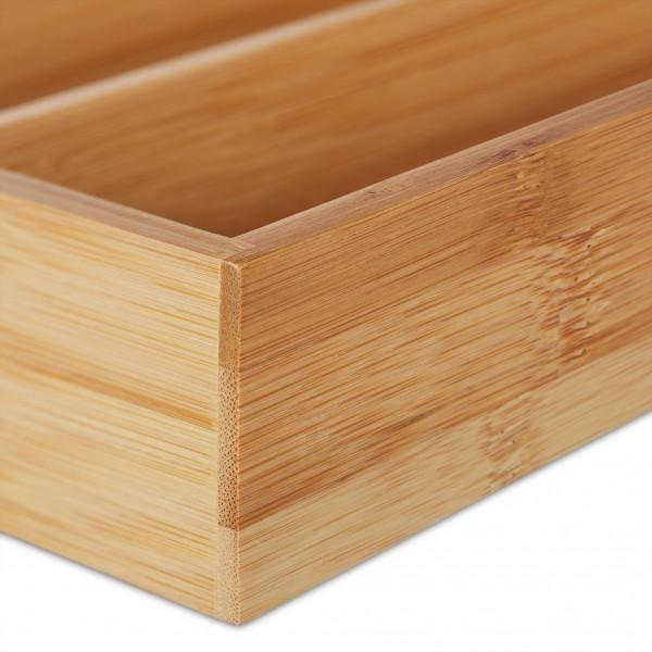 Actual product image Relaxdays Bamboo cutlery tray