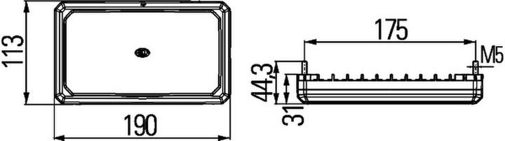 Image du produit Hella Projecteur de travail à LED Flat Beam 1000 1000lm éclairage de proximité