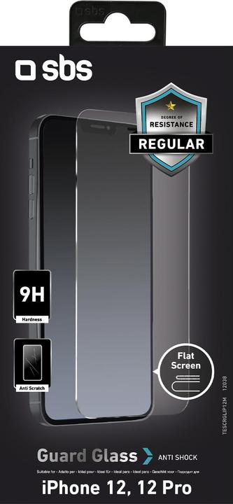 Immagine prodotto SBS Proteggi schermo in vetro per iPhone 12/12 Pro (1 Pezzo/i, Apple iPhone 12, Realme 12 Pro+)