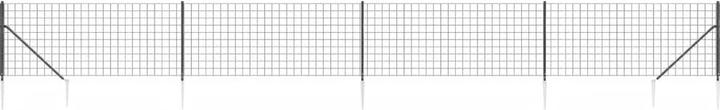 Actual product image VidaXL Maschendrahtzaun mit Bodenhülsen Anthrazit 1x10 m