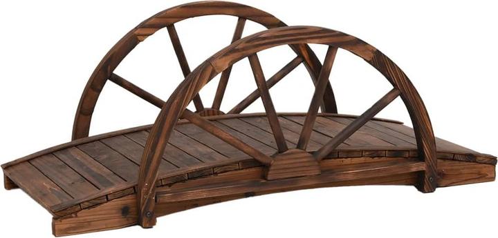 Immagine prodotto VidaXL Ponte da giardino con ruota 99x50x38 cm in legno di abete massiccio