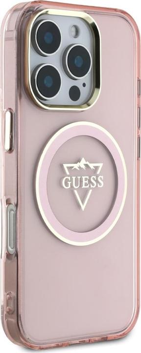 Produktbild Guess Hardcase MagSafe IML Metal Mountain Logo Case for iPhone 16 Pro Max 6,9" Pink (Apple iPhone 16 Pro Max)