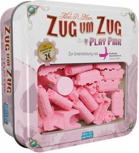 Productafbeelding Asmodée Ticket to Ride-Play Pink, (6-pack display), voor 2-5 spelers, leeftijden 8+, (DE-uitbreiding) (Duits)
