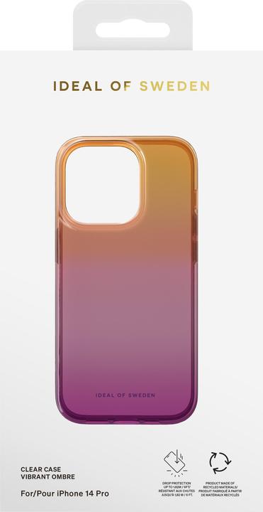 Actual product image iDeal Of Sweden Designer Hard Cover Vibrant Ombre clear (Apple iPhone 14 Pro)