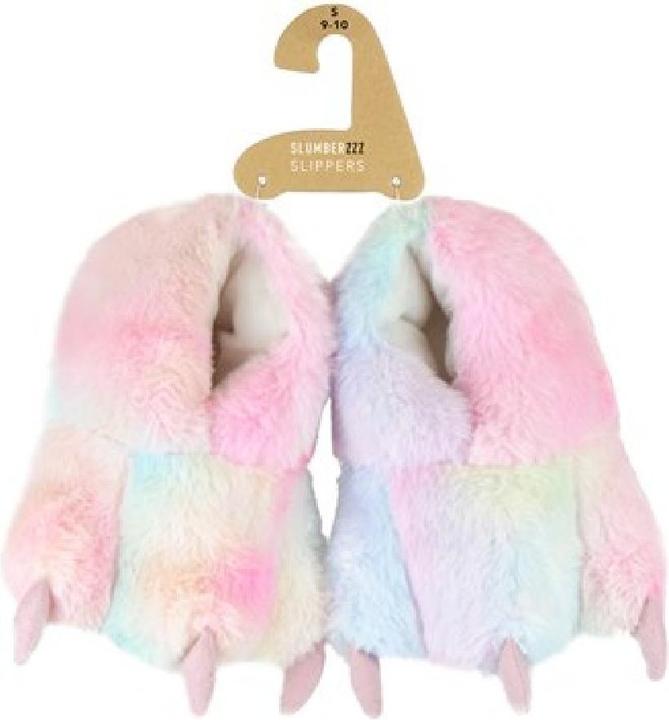 Actual product image Slumberzzz Childrens/Kids Super Soft Unicorn-Pastel Claw Slippers (31)