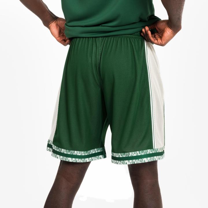 Image du produit Kipsta Short de Basketball reversible Adulte - SHR-500 Beige Vert (XXL)
