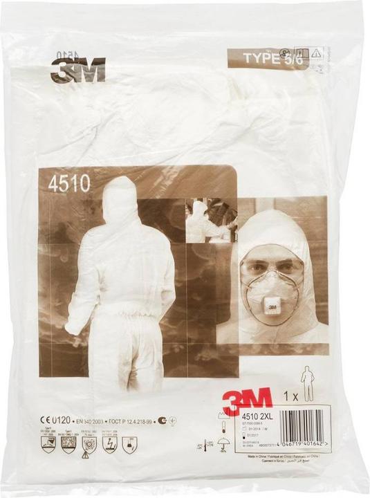 Produktbild 3M Schutzoverall 4515 Typ 5/6, GrÃ¶ÃŸe L (L)
