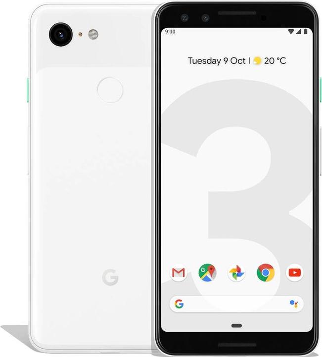 Google Pixel 3 (64 GB, Clearly White, 5.50", Single SIM, 12.20 Mpx, 4G)