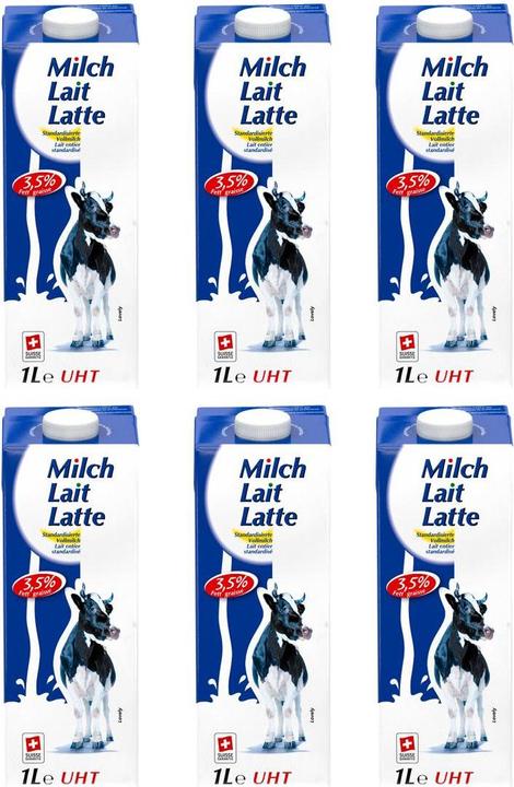 Lovely UHT whole milk 3.5% UHT 6 x 1 litre (6 x 100 cl)