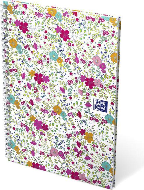 Actual product image Oxford FORME FLORAL - spiral book (B5, Checked, Hardcover)
