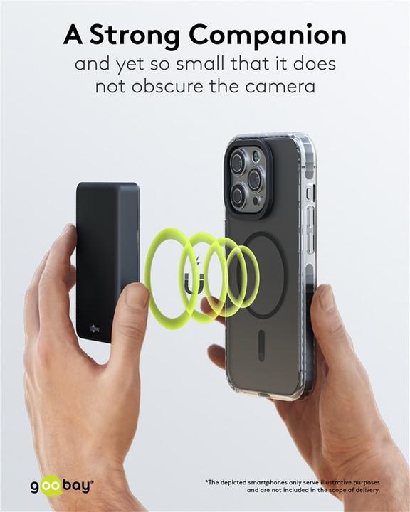 Actual product image Goobay Magnetic wireless powerbank 10,000 mAh (10000 mAh, 20 W)