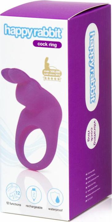 Image du produit Happy Rabbit Anneau Vibrant Rechargeable Cock Rabbit Purple (3 cm)