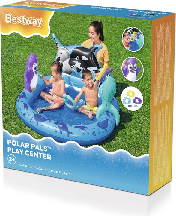 Actual product image Bestway Polar Pals™ Kids Inflatable Water Play Center and Pool 1.34 m x 1.31 m x 73 cm