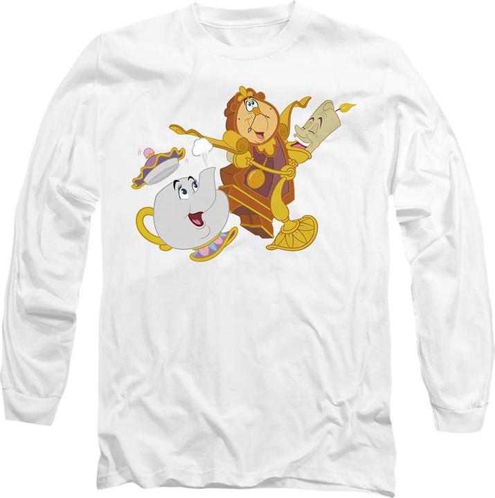 Actual product image Beauty And The Beast Unisex Adult Potts Cogsworth Lumiere T-Shirt (M)