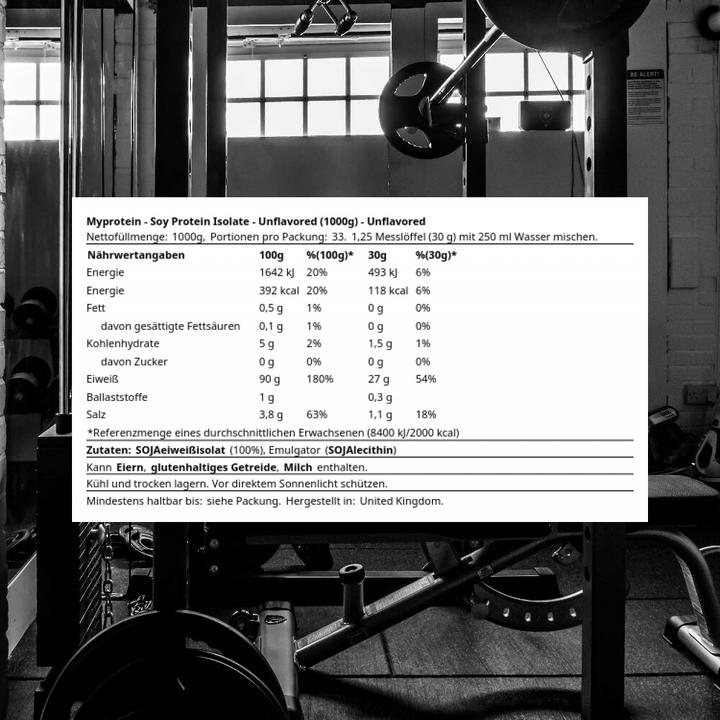 Produktbild MyProtein Soy Protein Isolate (Neutral, 1 Stk., 1045 g)