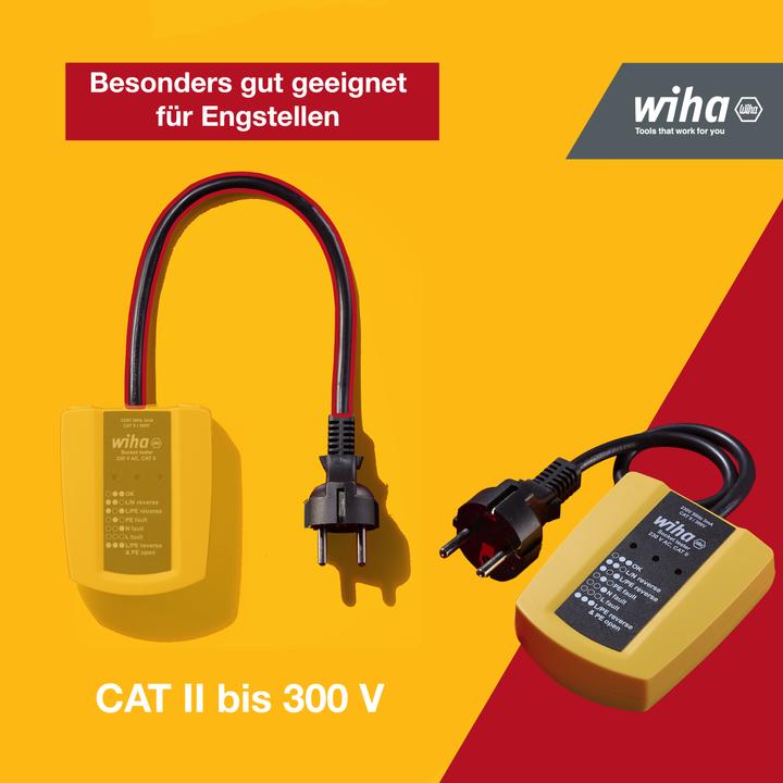 Produktbild Wiha Steckdosentester (CAT II 300V)
